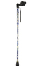 Blue Morris Pattern Folding Stick With Anatomical Handle (Right Hand) Thumbnail