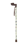 Garden Birds Pattern Folding Stick With Anatomical Handle (Left Hand) Thumbnail