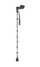 Garden Birds Pattern Folding Stick With Anatomical Handle (Right Hand) Thumbnail