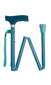 Teal Silicone Handle Folding Stick