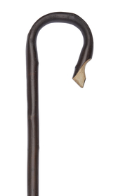 4' 6" Chestnut With Bark Shepherds Crook Handle Stick