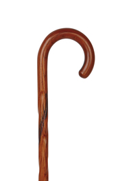 Acacia Swirl Crook Handle Stick