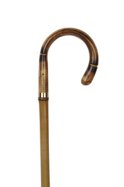 Bamboo Stick With Chestnut Crook Handle
