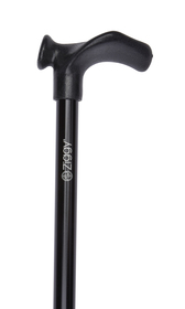 Black Extra Strong & Long Stick With Anatomical Handle (Right Hand)