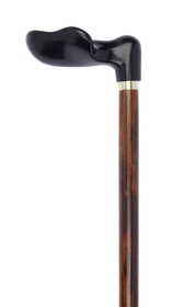 Brown & Black Anatomical Handle Stick (Left Hand)