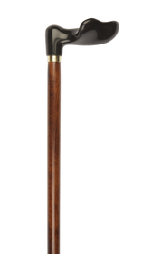 Brown & Black Anatomical Handle Stick (Right Hand)