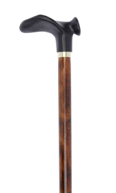 Brown & Black Petite Anatomical Handle Stick (Left Hand)