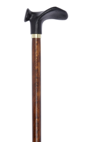 Brown & Black Petite Anatomical Handle Stick (Right Hand)