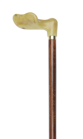 Green Marbled Anatomical Handle Stick (Left Hand)