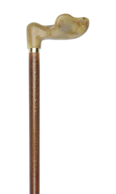 Green Marbled Anatomical Handle Stick (Right Hand)