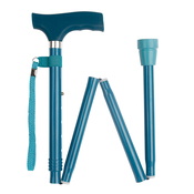 Teal Silicone Crutch Handle Folding Stick