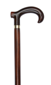 Walnut Brown Derby Handle Dress Cane