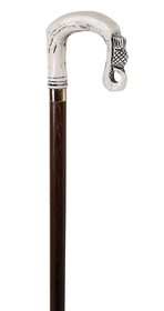 White Shepherds Crook Moulded Top Collectors Stick