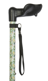 Wild Flowers Pattern Adjustable Stick With Anatomical Handle (Right Hand)