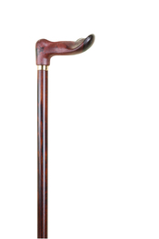 Wood Effect Anatomical Handle Stick (Left Hand)